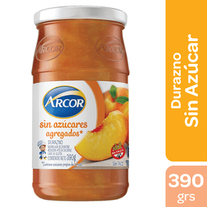 Mermelada s/azúcar Arcor durazno 390gr.