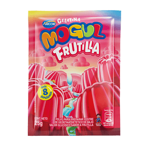 Gelatina Mogul frutilla 25gr.