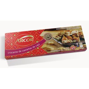 Turrón crocante Arcor castañas 120gr.