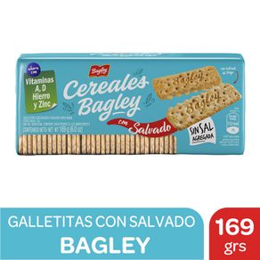 Galletitas Cereales Bagley Salvado Sin Sal 169 gr