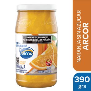 Mermelada s/azúcar Arcor naranja 390gr.