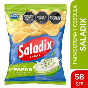 Saladix papa crema y cebolla 58gr.
