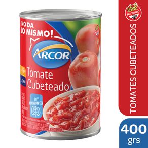 Tomate cubeteado Arcor 400gr.