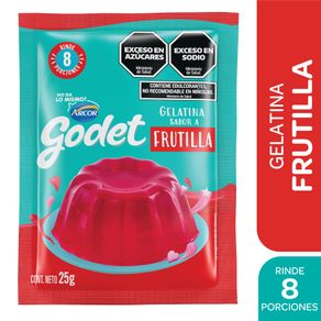 Gelatina Godet frutilla 25gr.