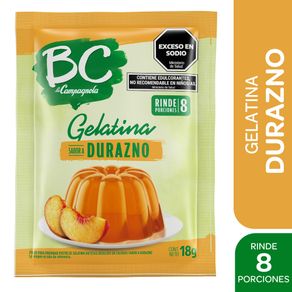 Gelatina Light BC durazno 18gr.