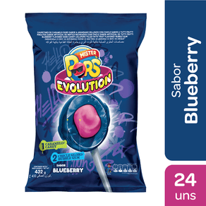 Chupetín Mr. Pops Evolution BlueBerry 432gr.