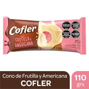 Helado Cono Cofler Frutilla y Americana 110gr.