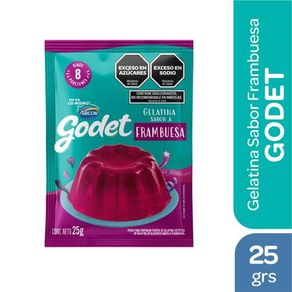Gelatina Godet sabor Frambuesa 25gr.