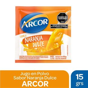 Jugo en Polvo Arcor Naranja Dulce 15gr.