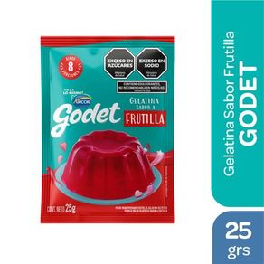 Gelatina Godet sabor Frutilla 25gr.