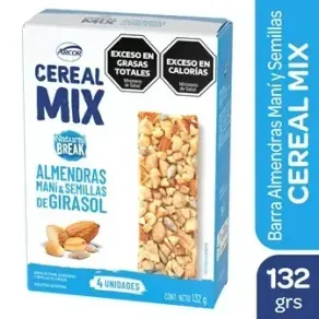 Barra Cereal Mix Frutos secos 33gr.